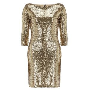 Alice & You Gold Sequin dress